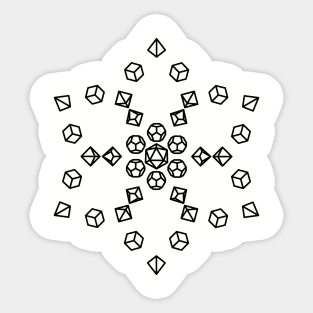 Flower Polyhedral Dice Sticker